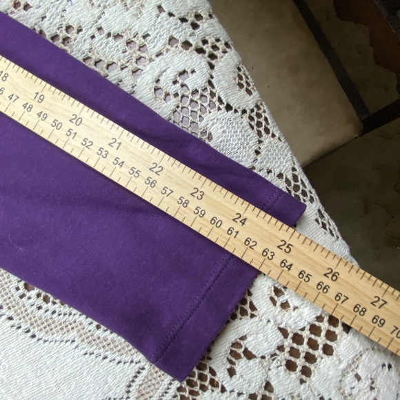 Croft & Barrow Women's T-Shirt L Angel Wings Rhinestones Purple Long Sleeve Pima - Picture 12 of 12